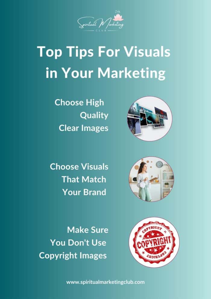 Visual Marketing Infographic -  Tips For Using Images In Your Marketing
