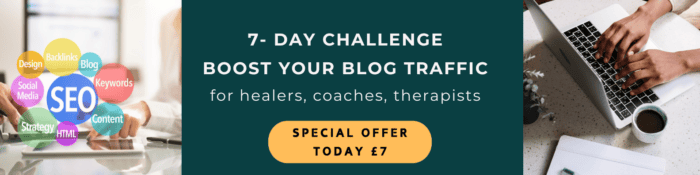 Blogging Coaches Healers Boost Your Blog Traffic and Website Traffic in this 7 da =y challenge