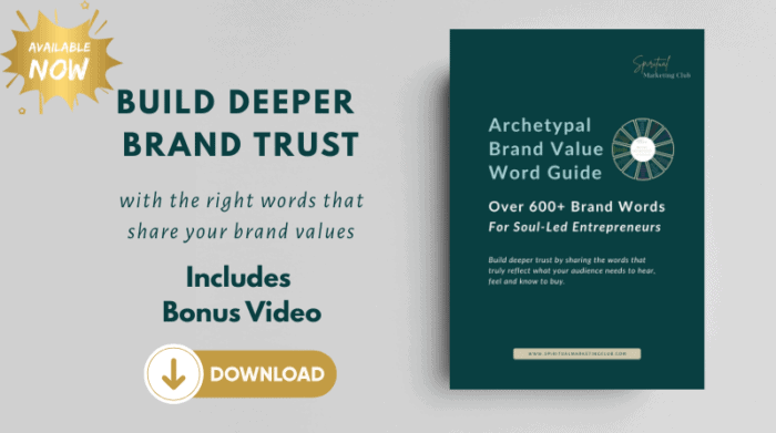 Create Brand Trust With The Right Brand Words 3 Archetypal Brand Value Word Guide Ebook Mock Up 1